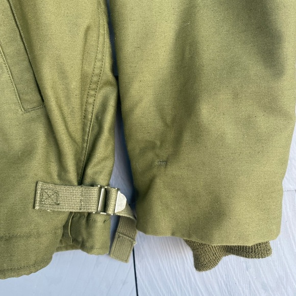 Vintage Military Cold Weather Olive Sateen Flight Jacket Size Medium 38 40 - Picture 5 of 7